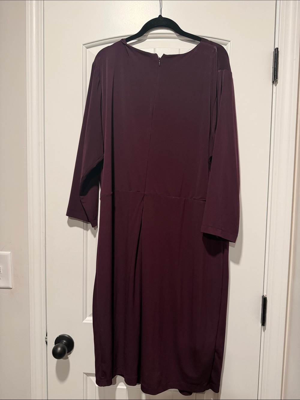 Calvin Klein Plum Wrap-Style Midi Dress - Picture 2 of 2
